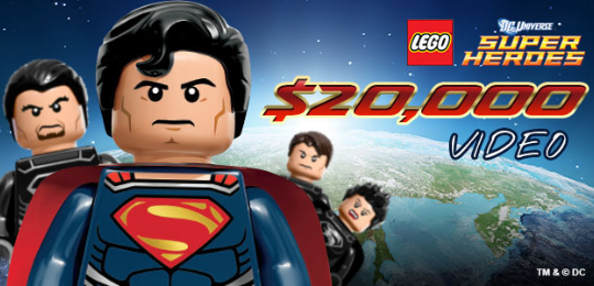 LEGO Superman and villains pose dramatically